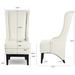 Side Chair - Red Barrel Studio® 20.04" Linen Side Chair Linen in White/Brown | 46.45 H x 20.04 W x 23.22 D in | Wayfair