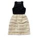 J. Crew Dresses | Jcrew Fit And Flare Holiday Dress | Color: Black/Gold | Size: 0