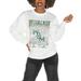 Women's Gameday Couture White William & Mary Tribe Drop Shoulder Fleece Pullover Sweatshirt
