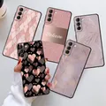 Coque de téléphone en silicone pour Huawei housse de protection or rose cœur d'amour P Smart Z