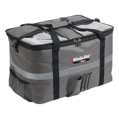 Winco BGCB-2314 WinGo Bag Insulated Food Delivery Bag - 23"W x 15"D x 14"H, Polyester, Gray