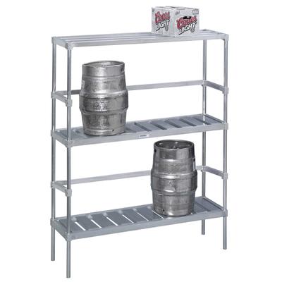 Channel KAR42 3 Level Keg Rack w/ 3 Keg Capacity, 42" x 17" x 68", Aluminum, Silver