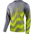 Troy Lee Designs Skyline Chill Waves Maillot de vélo à manches longues, gris-jaune, taille L