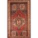 Vegetable Dye Shiraz Persian Vintage Area Rug Hand-knotted Wool Carpet - 5'1" x 8'0"