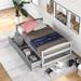 Twin Size Platform Bed Wooden Daybed with 2 Drawers, Easy Assembly