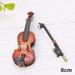 Perfect Handwork Art Handmade Pocket Mini Violin With Bow And Case Music Instrument Miniature Replica 3.1