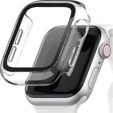 Full Coverage Case for Apple Watch Screen Protector Hard Case 9H Screen Protector for Apple Watch Ultra/SE2/8/7/6/5/4/SE Full Coverage Screen Protector for Apple Watch Crystal Clear