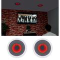 Pair Rockville HC85-LED 8 700 Watt In-Ceiling Home Theater Speakers w/ Red LED