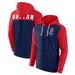 Men's Fanatics Branded Heathered Navy/Heathered Red Boston Sox Blown Away Full-Zip Hoodie