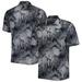 Men's Tommy Bahama Black Philadelphia Eagles Big & Tall Coast Luminescent Fronds Camp IslandZone Button-Up Shirt