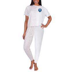 Women's Concepts Sport Cream Columbia University Team Logo Brightside Top & Pants Set