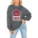 Women's Gameday Couture Charcoal American University Eagles Drop Shoulder Fleece Pullover Sweatshirt