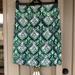 J. Crew Skirts | J. Crew Ladies Green & Navy Cotton Paisley Style Pencil Skirt - Size 2 | Color: Blue/Green | Size: 2