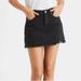 American Eagle Outfitters Skirts | American Eagle Ae High Waist Festival Black Denim Distressed Raw Hem Skirt | Color: Black | Size: 4