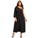 Plus Size Women's One-Shoulder Dress by June+Vie in Black (Size 26/28)