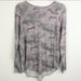 American Eagle Outfitters Tops | American Eagle | Soft & Sexy Plush Camo Top Long Sleeve Gray Pink Women’s Medium | Color: Gray/Pink | Size: M