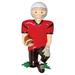Personalized by Santa Sports Football Player Shaped Ornament in Green/Red/White | Wayfair POLARX-OR1555