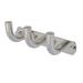 Allied Brass Remi 3 Position Wall Mounted Hook Rack Metal in Gray | 3.2 H x 8 W x 3.2 D in | Wayfair RM-20-3-SN
