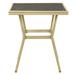 Corrigan Studio® Joswick Dining Table Glass/Metal in Brown | 30.25 H x 27.5 W x 27.5 D in | Outdoor Dining | Wayfair