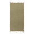 InfuseZen Light Green Stonewashed Cotton Bath Or Beach Turkish Towel Peshtemal 100% Cotton in Brown | 33 W in | Wayfair STO-DARKGREEN