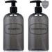 Latitude Run® Soap Dispenser Plastic in Gray/Black | 7.25 H x 3 W x 3 D in | Wayfair 30FE2B4FB8F54EE884DE6F177D46B15B