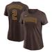 Women's Nike Xander Bogaerts Brown San Diego Padres Name & Number T-Shirt