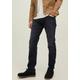 Slim-fit-Jeans JACK & JONES "JJIGLENN JJFOX JOS 047 50SPS" Gr. 30, Länge 34, schwarz (black denim) Herren Jeans Slim Fit