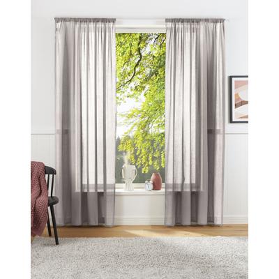 Vorhang "Lanea" Gr. 1, grau, B:135cm H:145cm, Baumwolle, Polyester, LEGER HOME BY LENA GERCKE, Gardinen, Leinenoptik, 1 Schal, verschiedene Größen Image