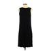 Apt. 9 Casual Dress - Shift Crew Neck Sleeveless: Black Print Dresses - Women's Size Small