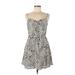 Row A Casual Dress - Mini: Brown Leopard Print Dresses - Women's Size Medium
