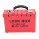 Lockout Tagout Box, Steel Portable Group Lock Box with 12 Slots, Heavy Duty Powder Coated Group Lockout Tagout Station for Group Lockout Hasps, Lockout Tags, Circuit Breakers (9.3x6.1x3.7in)