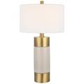 Uttermost Adelia 30 1/2" Brass and Ivory Crackle Ceramic Table Lamp