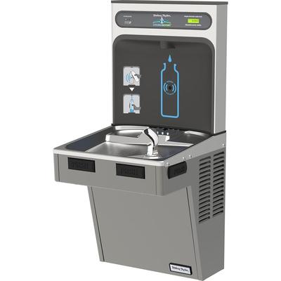 Halsey Taylor HTHB-HAC8PV-WF Wall Mount Drinking Fountain w/ Bottle Filler - Refrigerated, Filtered, Gray, 115 V