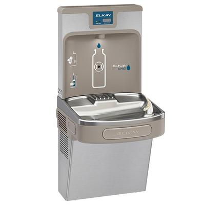 Elkay LZS8WSSK Wall Mount Drinking Fountain w/ Bottle Filler - Refrigerated, Filtered, Stainless Steel, 115 V