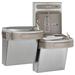 Elkay LZSTL8WSSK Wall Mount Bi Level Drinking Fountain w/ Bottle Filler - Filtered, Refrigerated, Stainless, Silver, 115 V