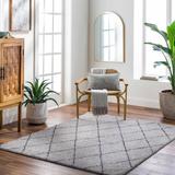 Deza 5'3" x 7' Natural Gray/Black White/Smoke/Dark Gray/Multi Brown Washable Area Rug - Hauteloom