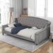 Modern Luxury Tufted Button Daybed, Space-Saving Design, Built-in Solid Slat Support for Kids Teens Bedroom Living Room