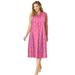 Plus Size Women's Long Sleeveless Sleepshirt by Dreams & Co. in Pink Hearts (Size M/L) Nightgown