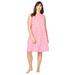 Plus Size Women's Short Sleeveless Sleepshirt by Dreams & Co. in Pink Hearts (Size 5X/6X) Nightgown