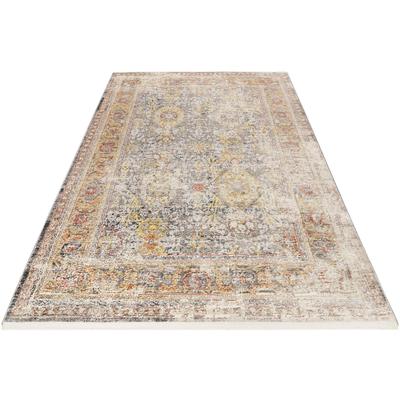 Teppich WECON HOME "SoHo Fashion", silber (silberfarben), B:133cm H:7mm L:190cm, Kunstfaser, Teppiche, Hoch-Tief-Struktur, Wohnzimmer Image