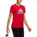 Adidas Tops | Adidas Womens Badge Of Sport Cotton Logo T-Shirt Medium | Color: Red | Size: M