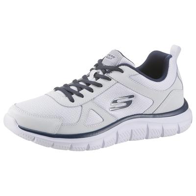 Sneaker SKECHERS "Track-Scloric", Herren, Gr. 39, blau (weiß, navy), Textil, Leder, sportlich, Schuhe, Freizeitschuh, Ha