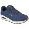 Sneaker SKECHERS "Uno - Stand on Air", Herren, Gr. 47,5, blau (navy), Lederimitat, sportlich, Schuhe, Freizeitschuh, Halbschuh, Schnürschuh mit Air-Cooled Memory Foam
