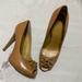 Nine West Shoes | Nine West Tan Heals With Gold Accent | Color: Gold/Tan | Size: 9.5
