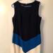 Nine West Dresses | Nine West Colorblock Sleeveless Dress. Size 12p | Color: Blue/White | Size: 12p