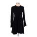 Zara Casual Dress - Fit & Flare: Black Solid Dresses - Women's Size Small