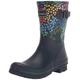 Joules Women's Molly Welly Wellington Boots, Navy Floral Leopard, 9 UK