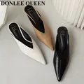 Pantoufles pointues Parker pour femmes chaussures mules à talons bas toboggan décontracté tongs