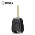 KEYYOU – clé télécommande à 2 boutons 10 pièces étui pour clé de voiture pour citroën C1 C2 C3