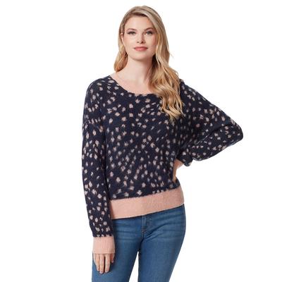 Jessica Simpson Women's Kenna Pullover Sweater (Size M) Brushed Spots Navy Blazer, Acrylic